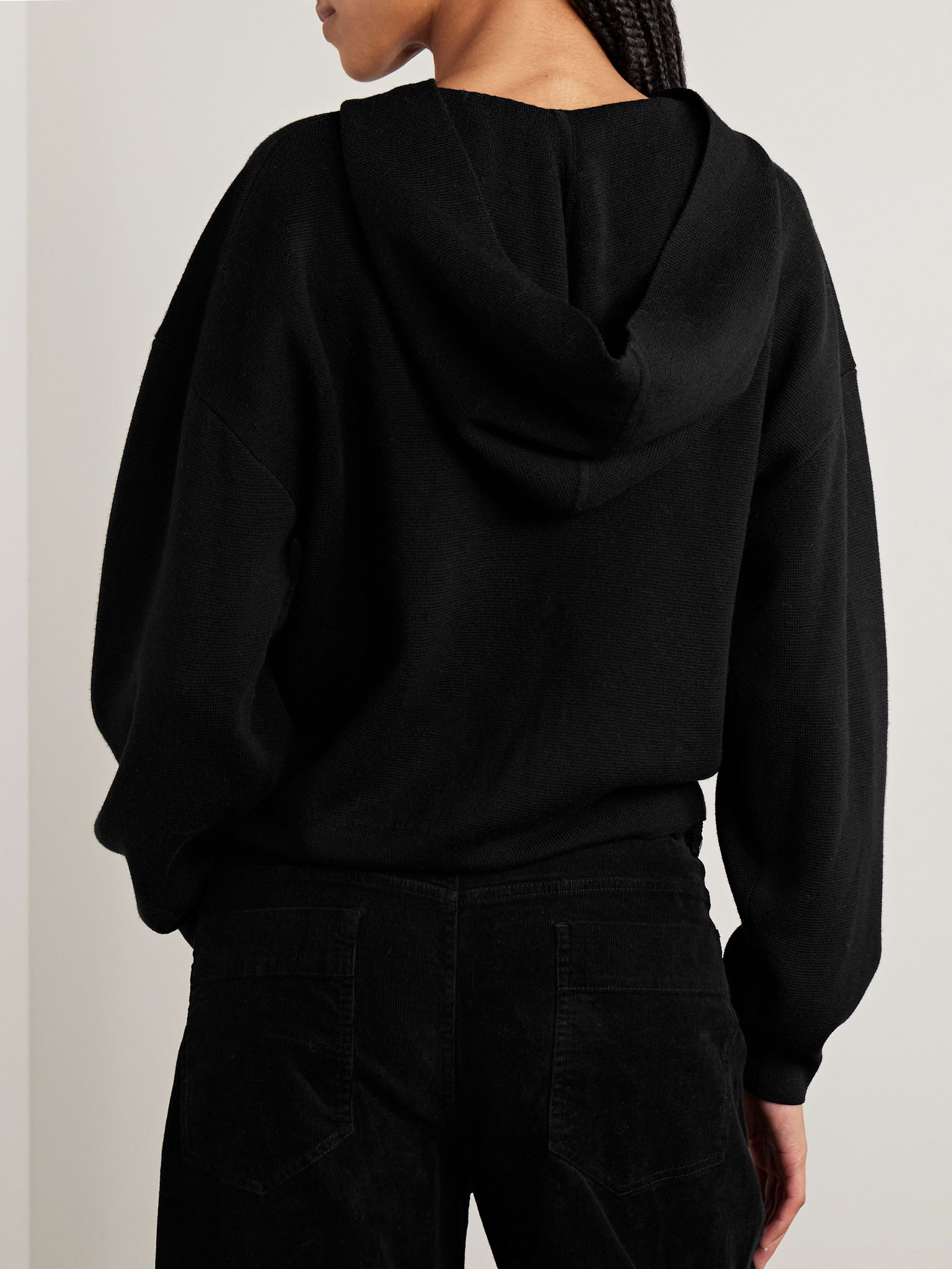 Merrilee merino wool hoodie Black - 4