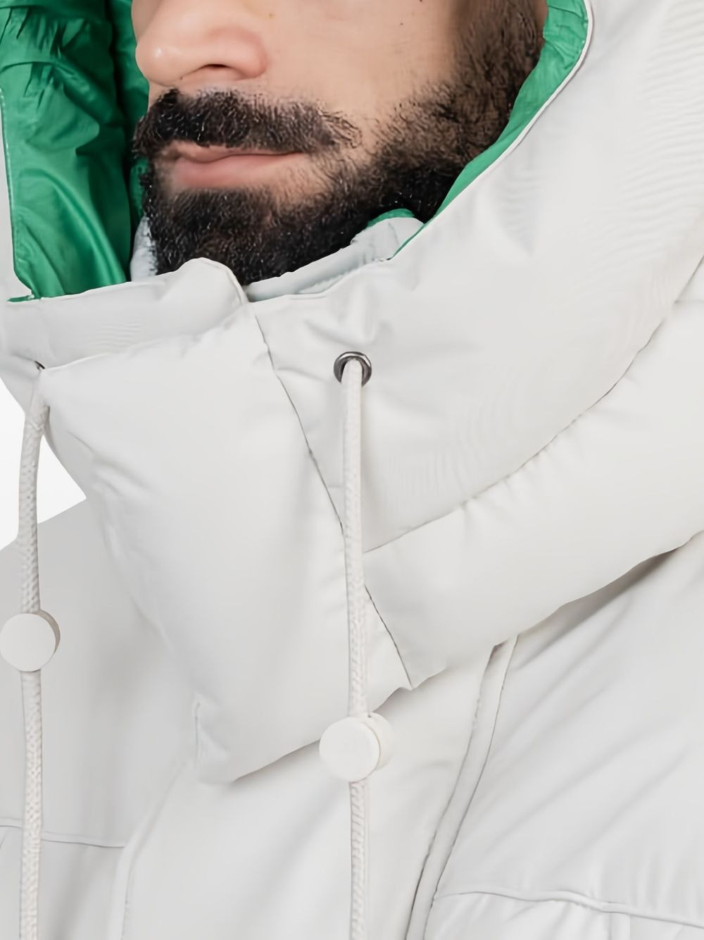 quilted logo-appliqué coat - 4