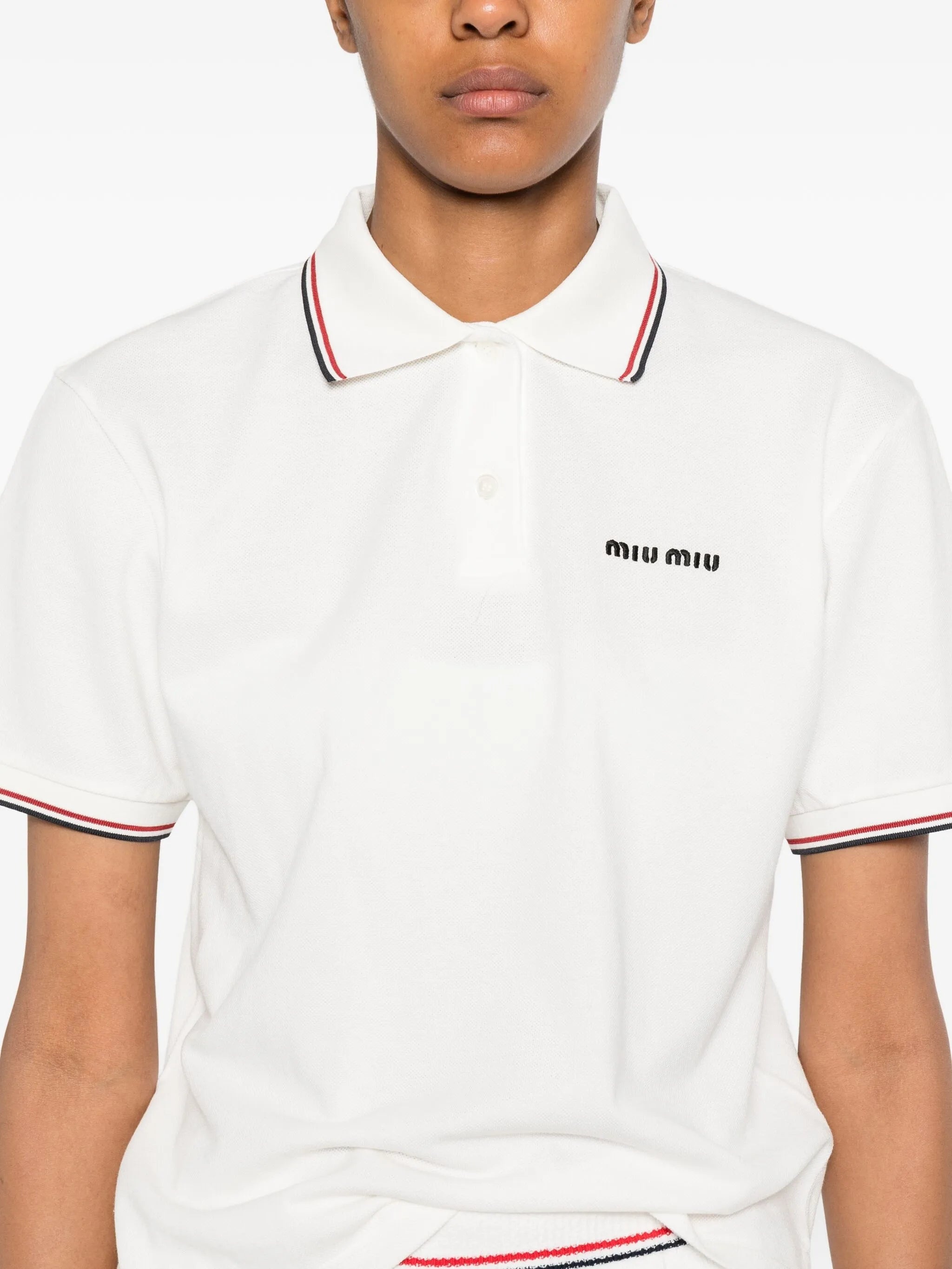 Miu Miu Logo-embroidered Polo Shirt - 3