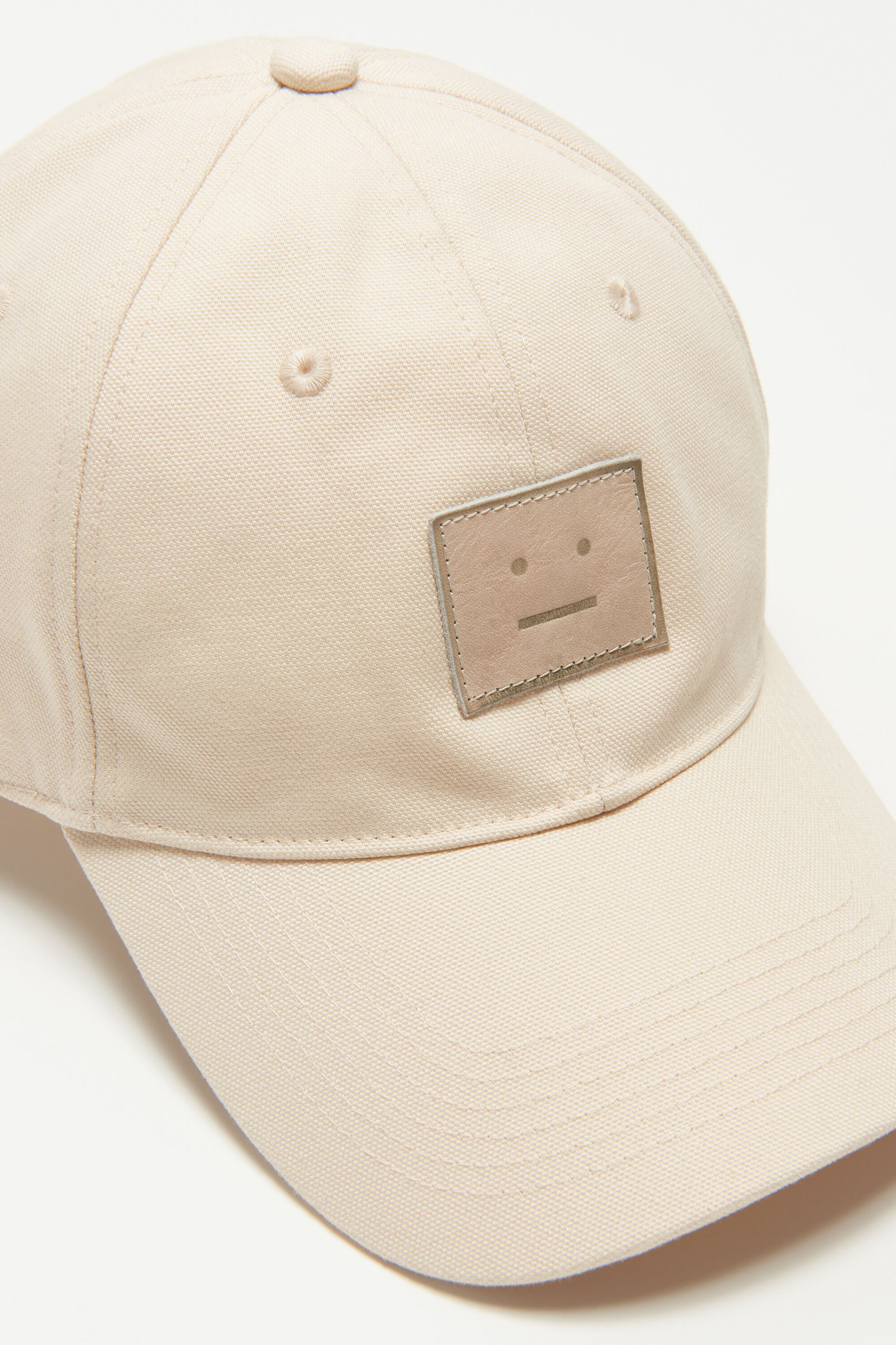 Leather Face patch cap - Oatmeal melange - 4