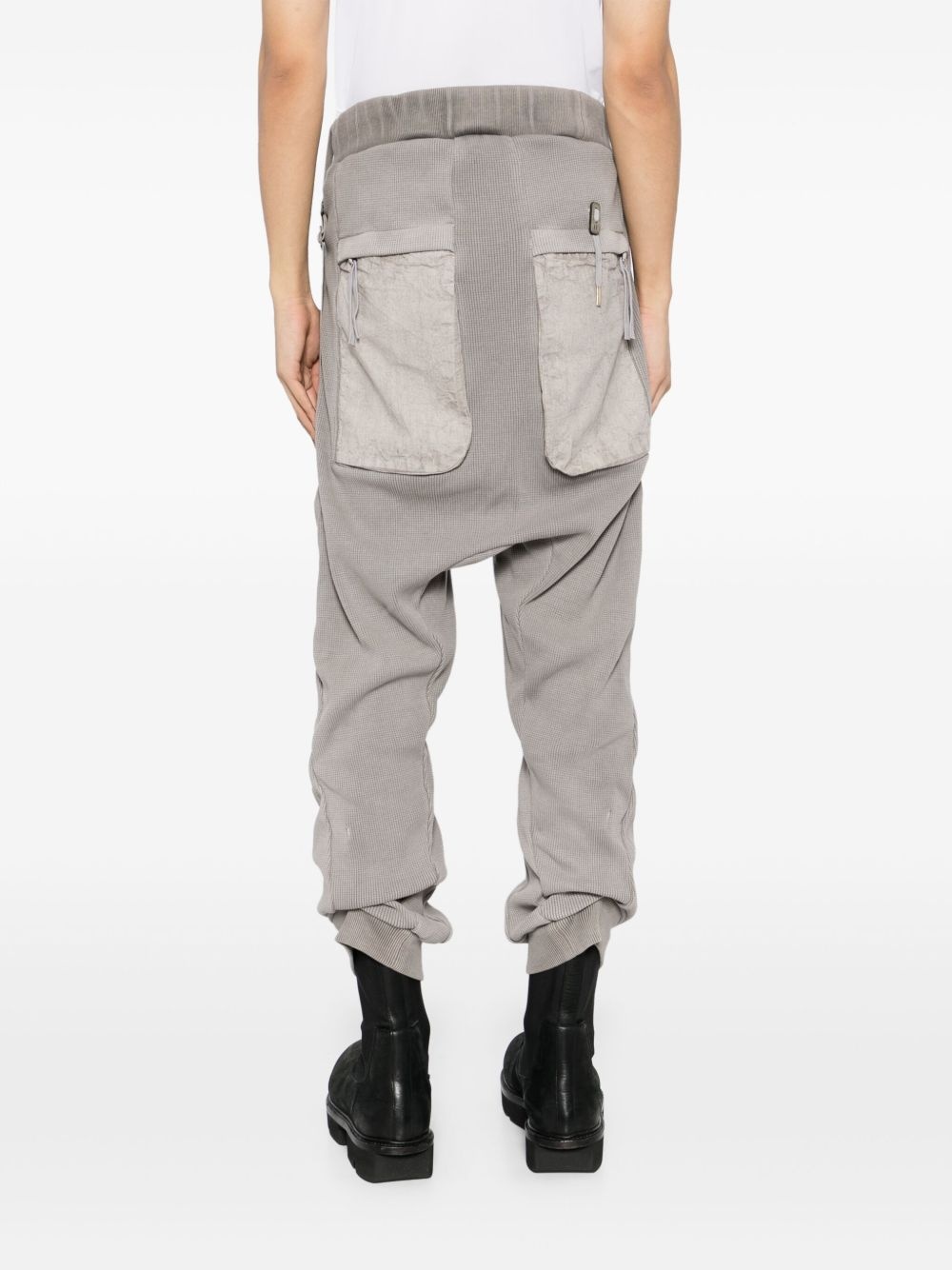 drawstring drop-crotch trousers - 4