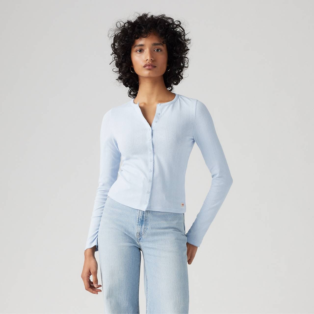 DRY GOODS WOMEN'S POINTELLE LONG SLEEVE T-SHIRT - 2