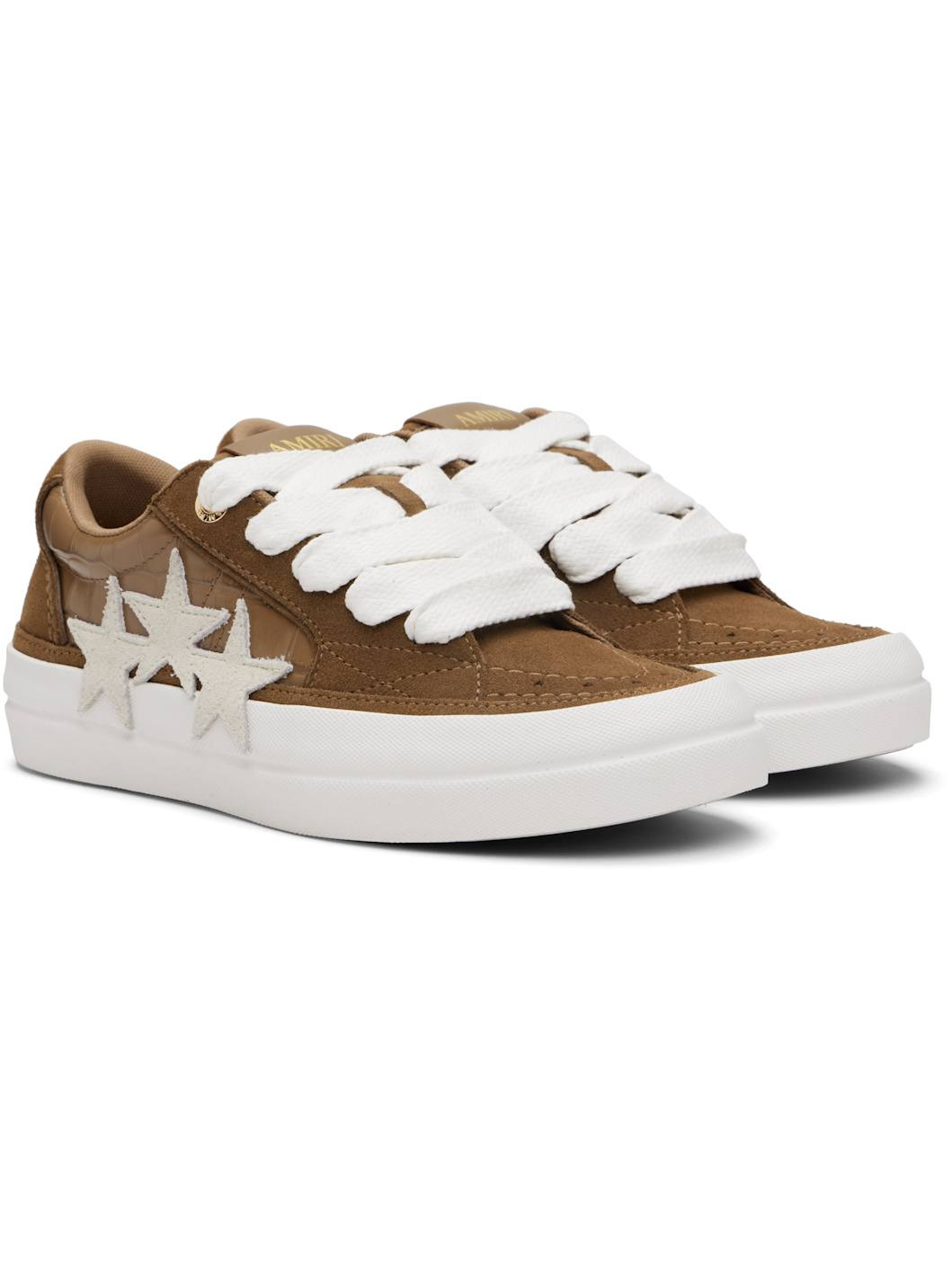 Brown Croc Debossed Sunset Skate Sneakers - 4
