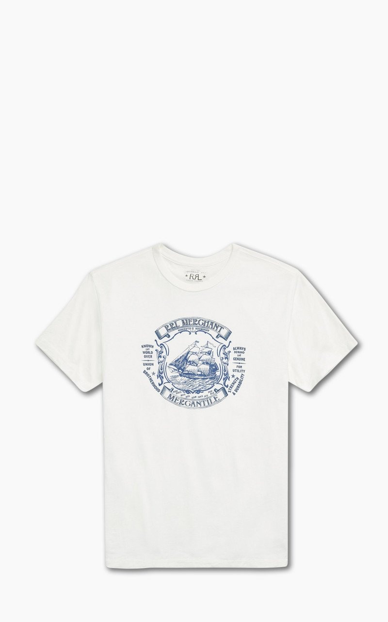 RRL by Ralph Lauren JERSEY GRAPHIC T-SHIRT WHITE | cultizm