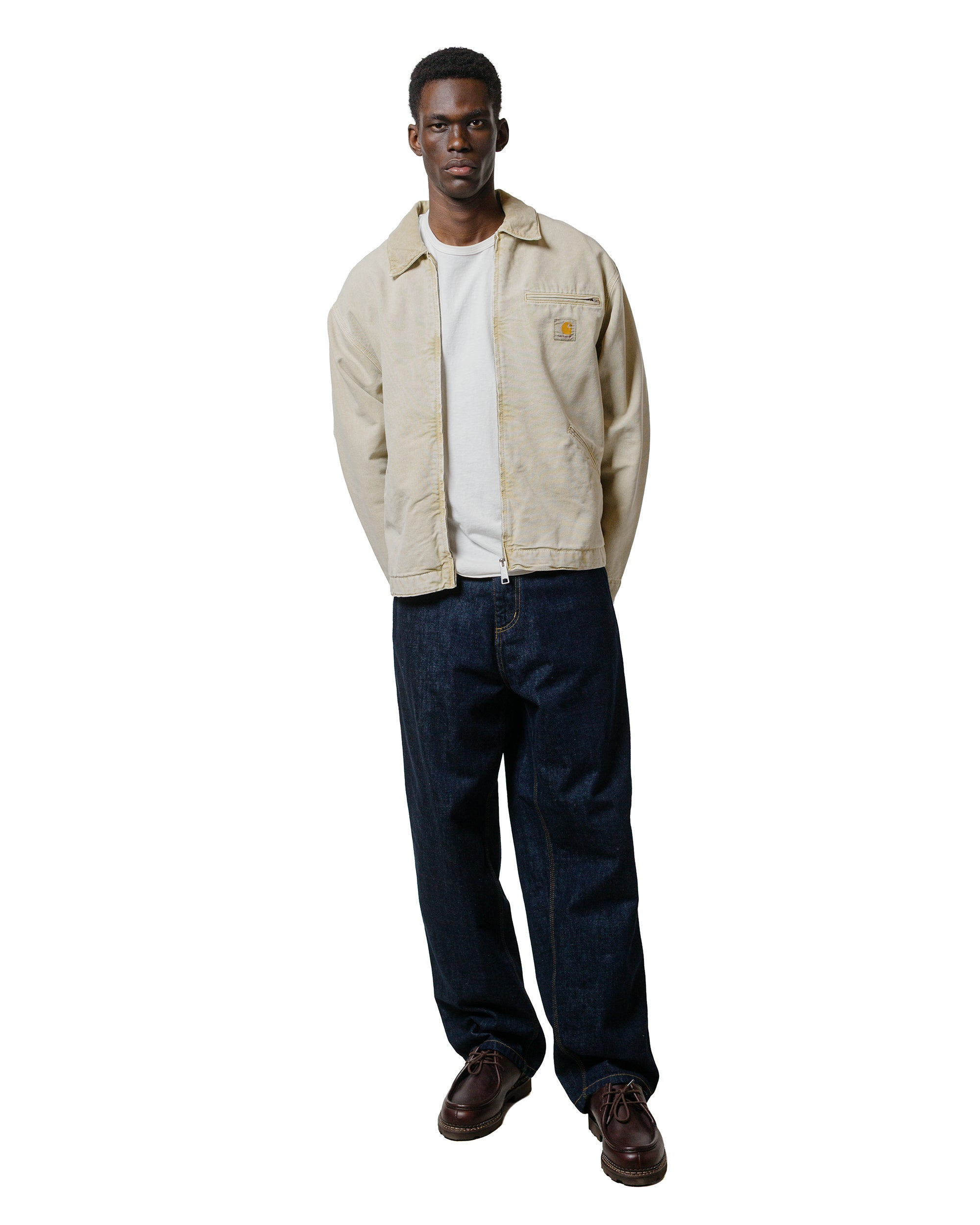 Carhartt W.I.P. OG Detroit Jacket Dusty Hamilton Brown Chalk Washed - 4