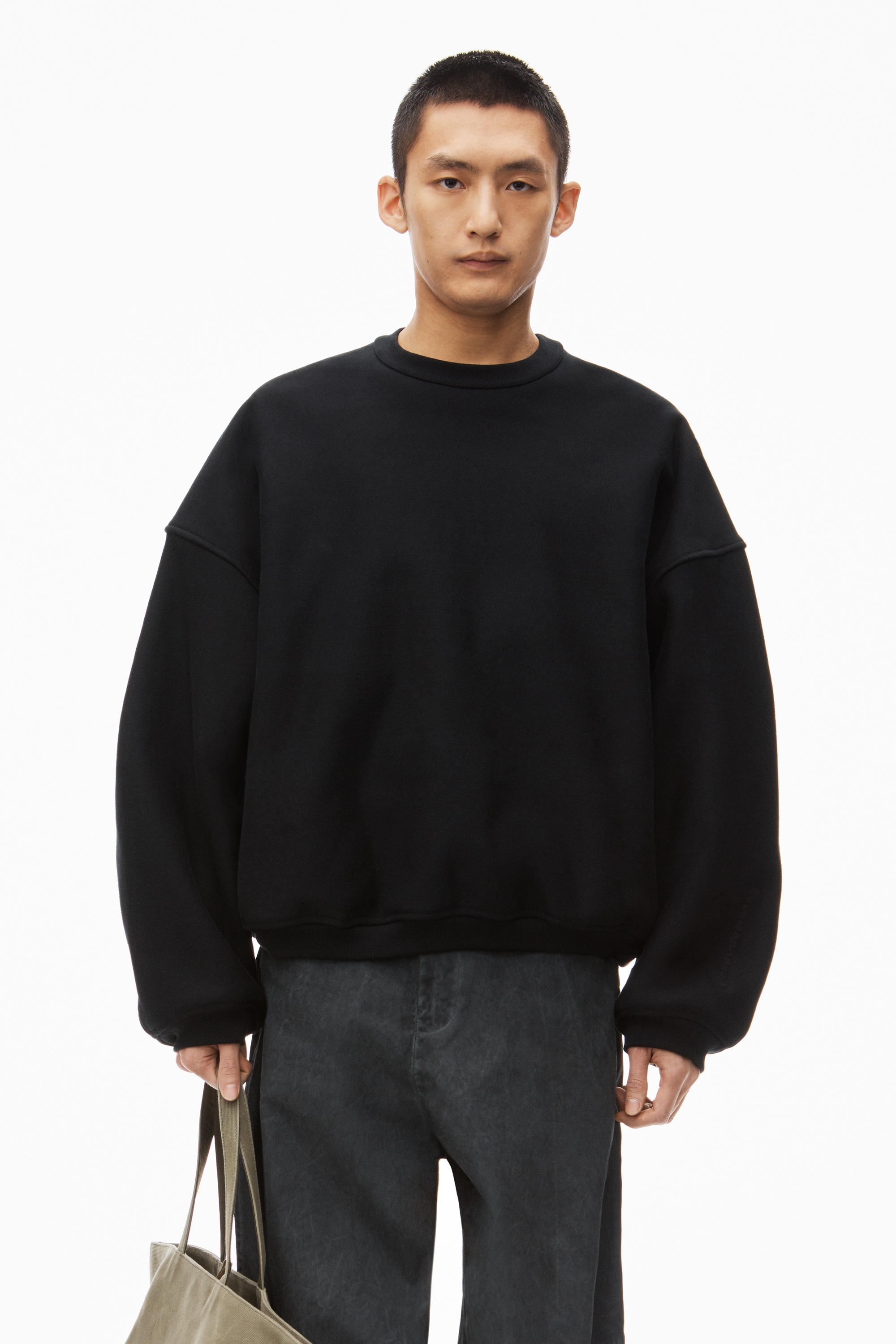 logo EMBROIDERED oversized sweatshirt in cotton - 2
