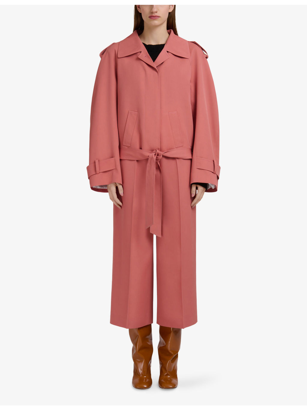 Relaxed-Fit Wool Trench Jacket - 2