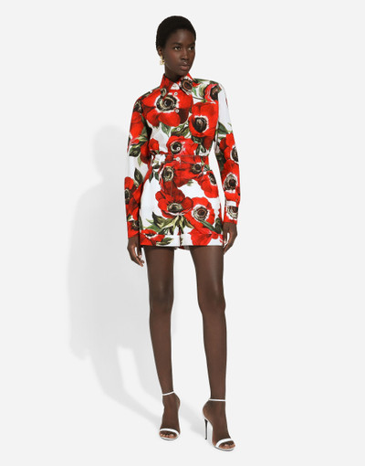 Dolce & Gabbana Poplin shorts with anemone print outlook