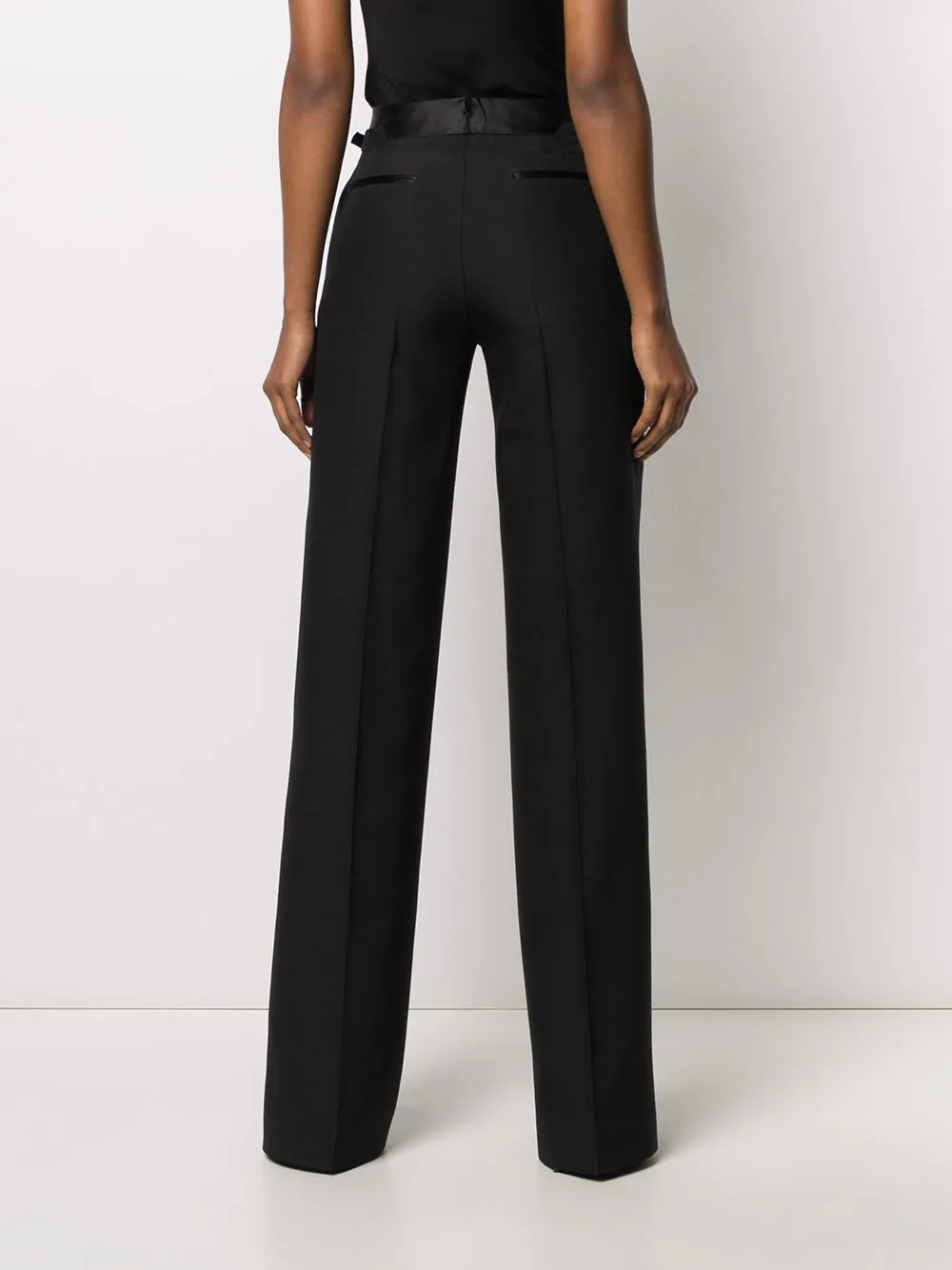 tuxedo band flared trousers - 4