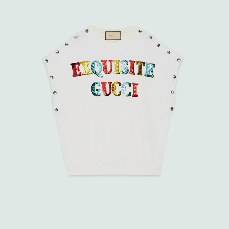 'Exquisite Gucci' cotton sweatshirt 8