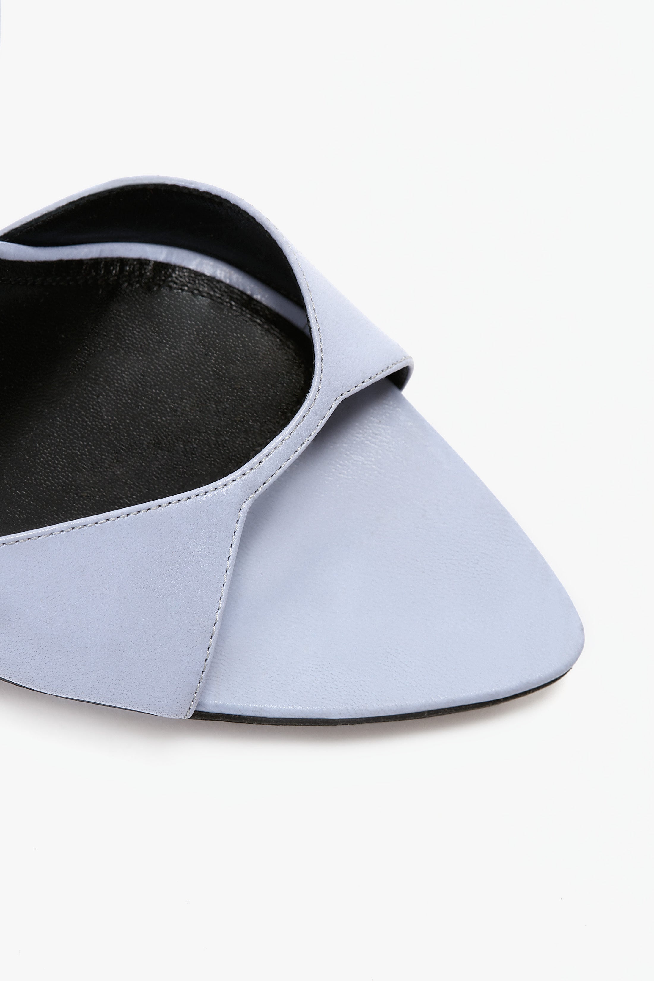 Pointy Toe Stiletto Sandal in Lilac Leather - 5