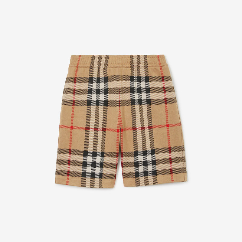 Check Cotton Jacquard Shorts - 1