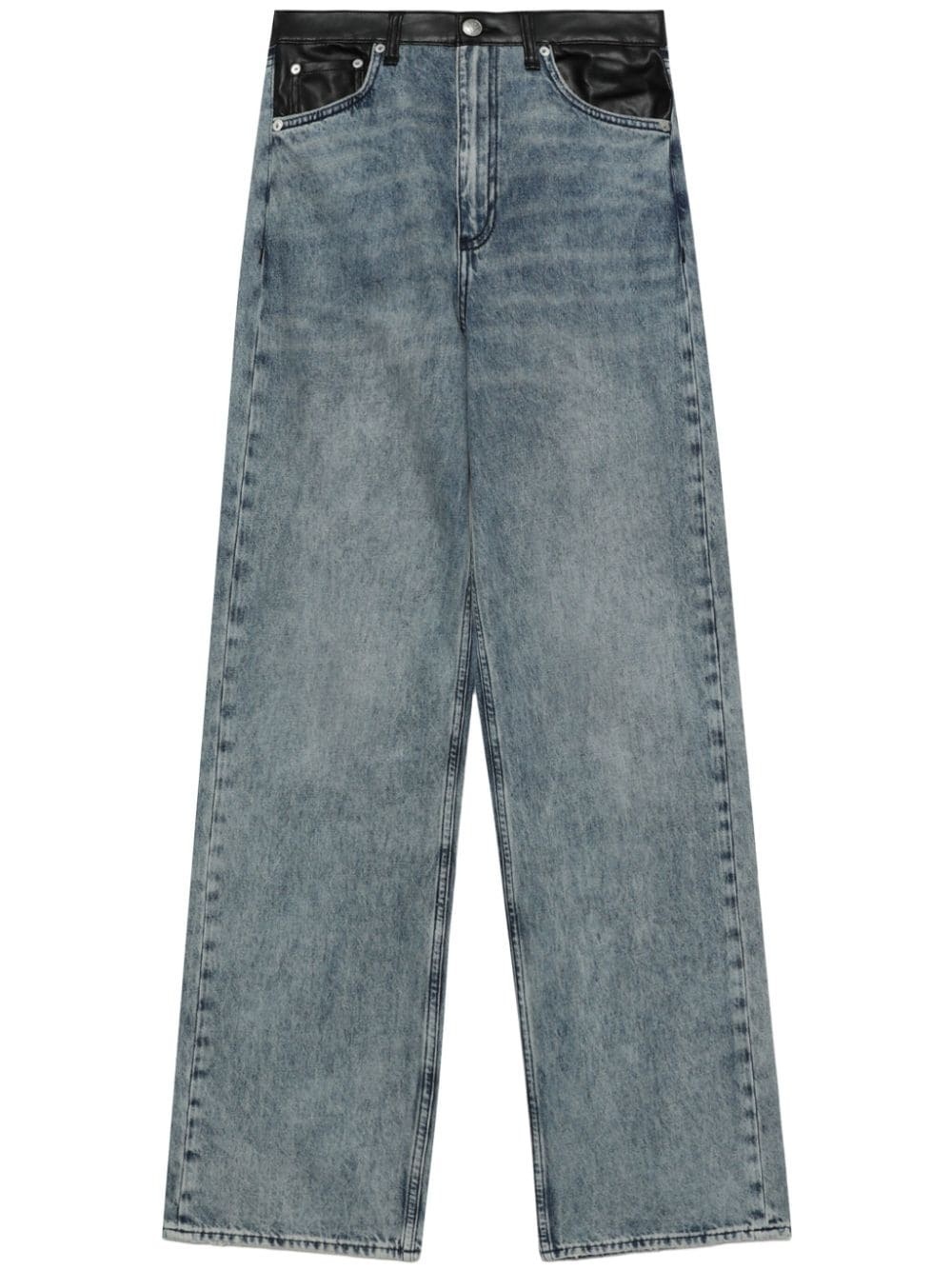 cotton wide-leg jeans - 1