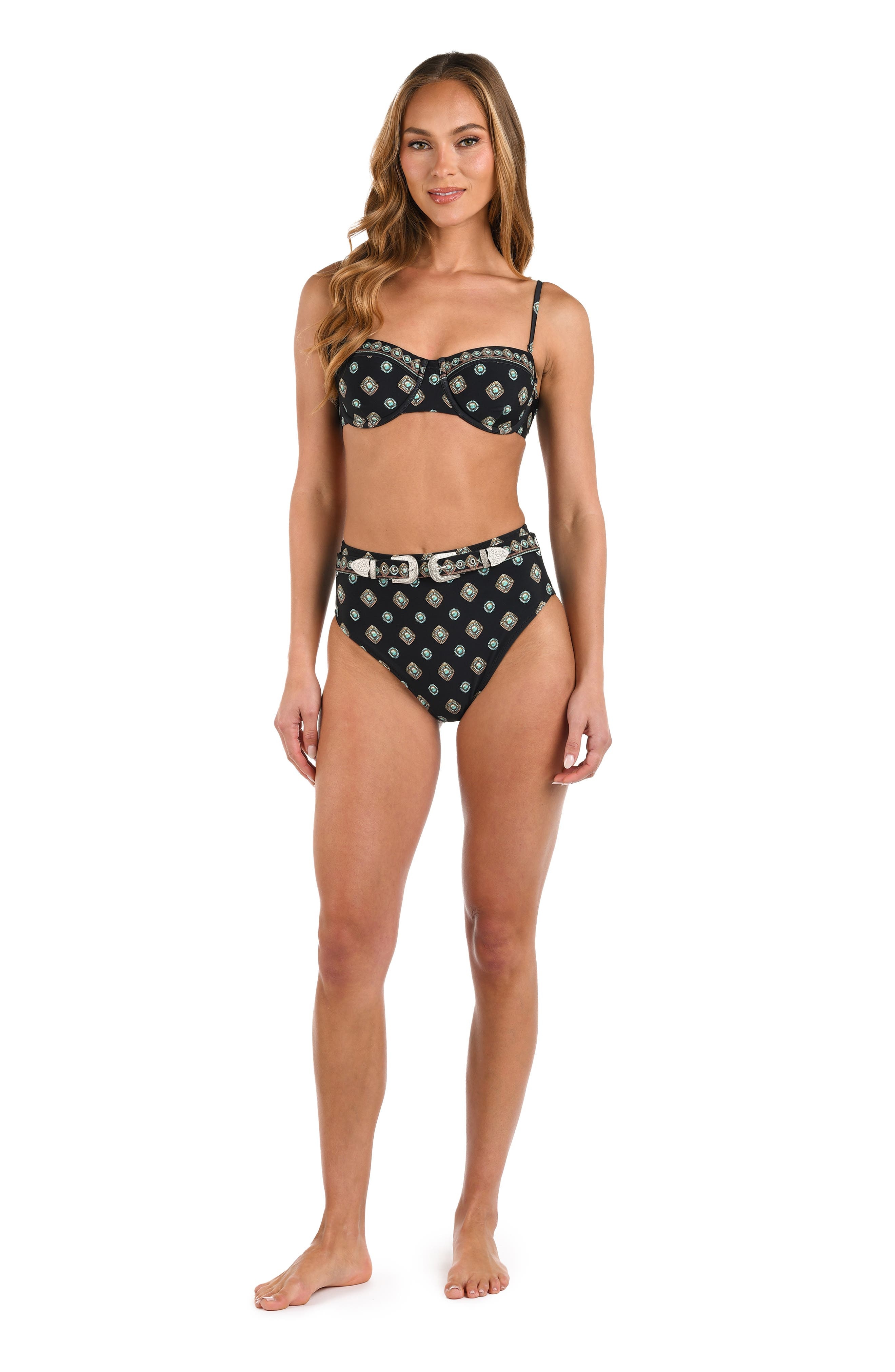 L'AGENCE Vanessa Southwestern Bikini Bottoms in Black at Nordstrom - 5
