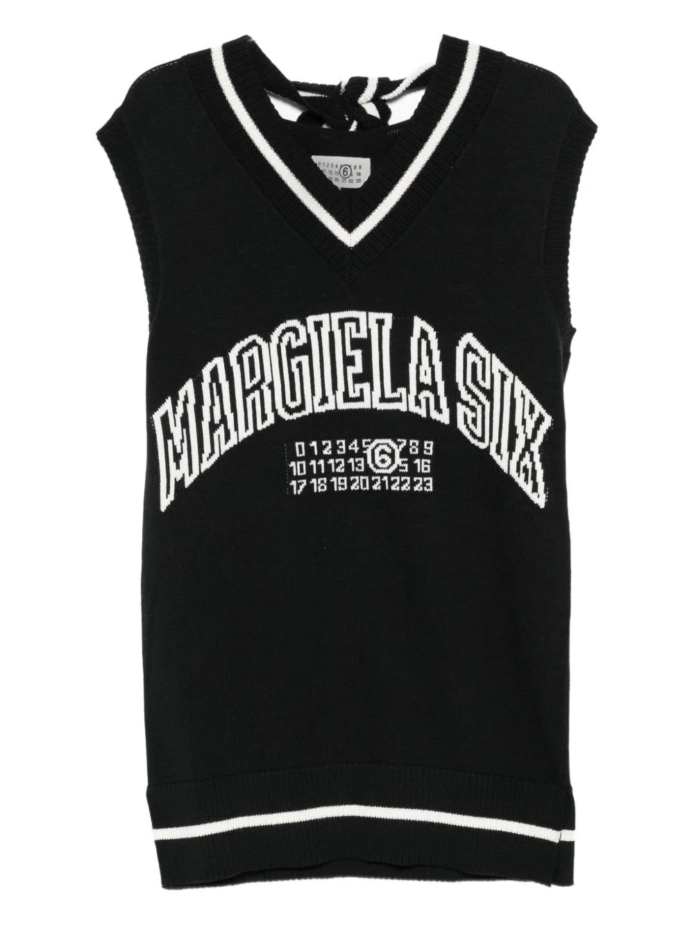 V-neck logo-embroidered vest - 1