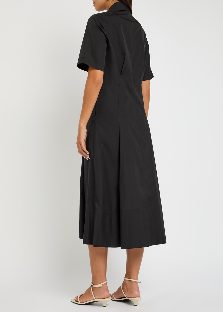 Vince Pleated Cotton-poplin Shirt Dress - 3