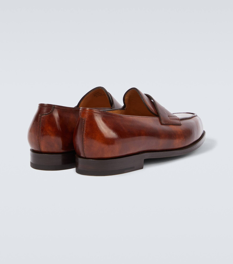 Lopez brushed leather penny loafers 6