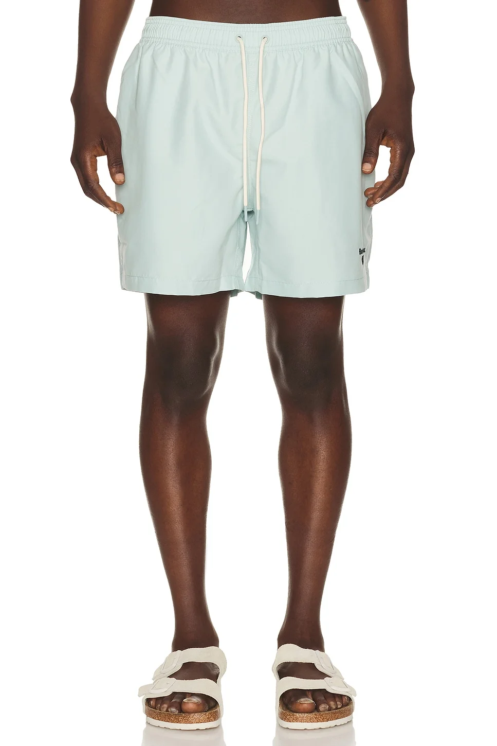 Water Reactive Leaf Print Swim Short - 1