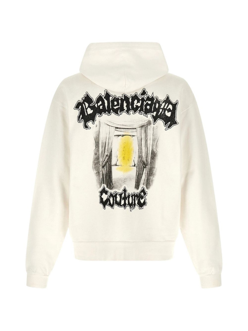 BALENCIAGA graphic-print zip-up hoodie outlook