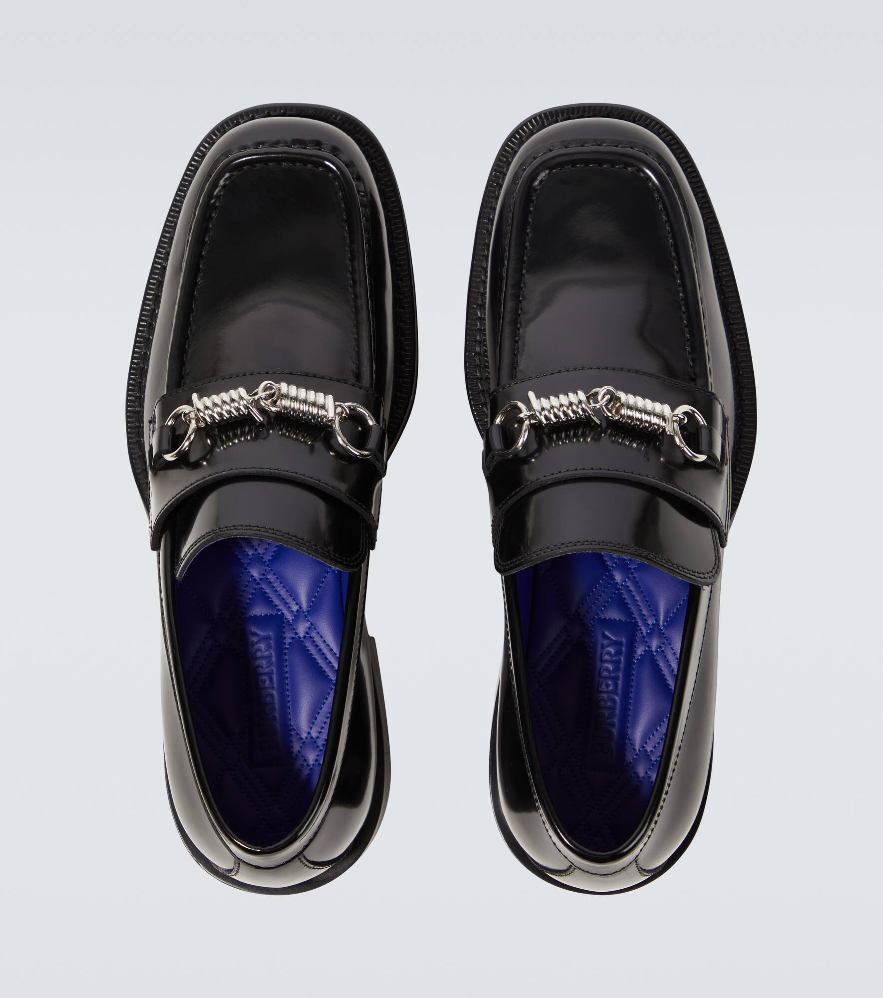 Embellished leather loafers - 4