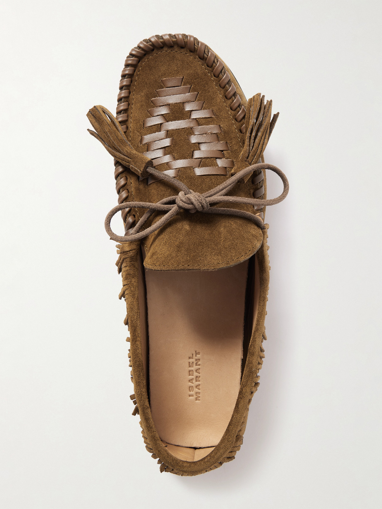 Fitza Tasseled Fringed Leather-trimmed Suede Loafers - 5