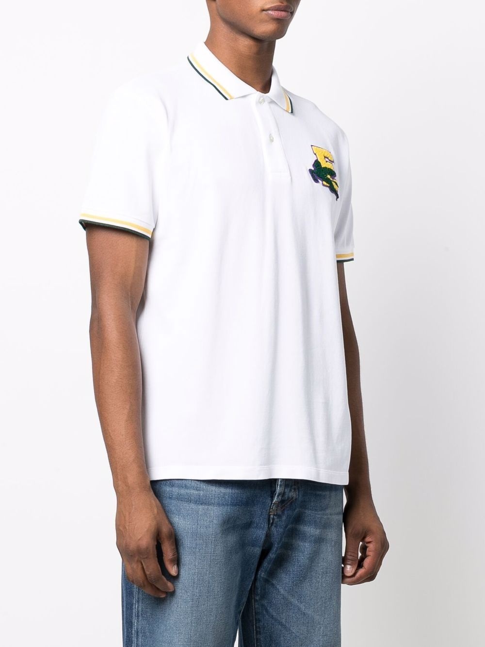 logo-patch polo shirt - 3