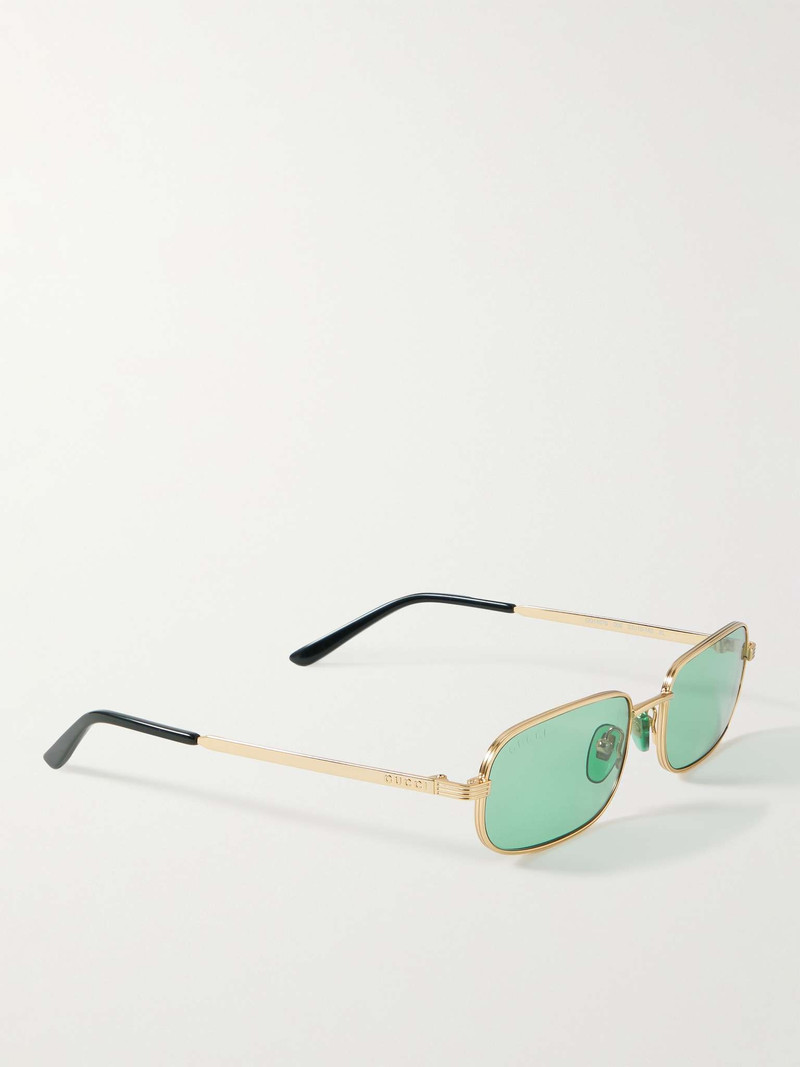 Rectangular-Frame Gold-Tone Sunglasses 3
