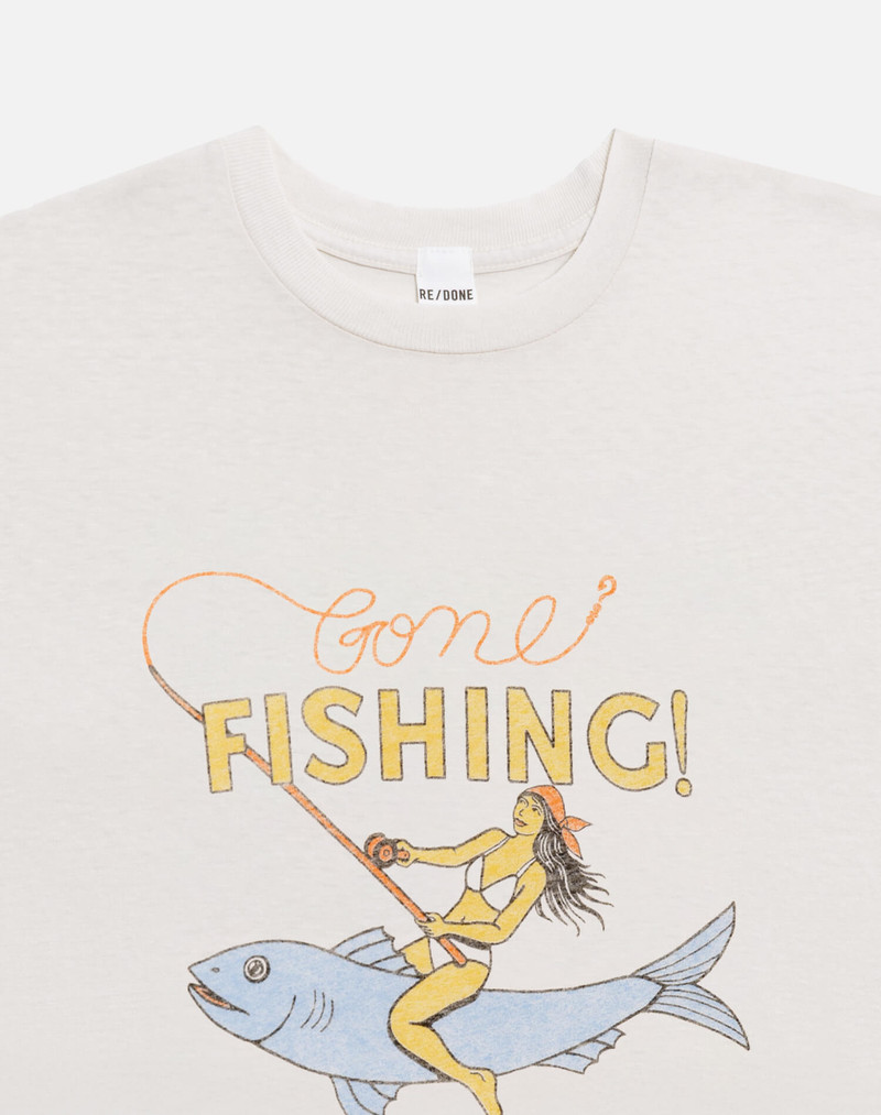 Boyfriend "Fishing" Tee - Vintage White 3