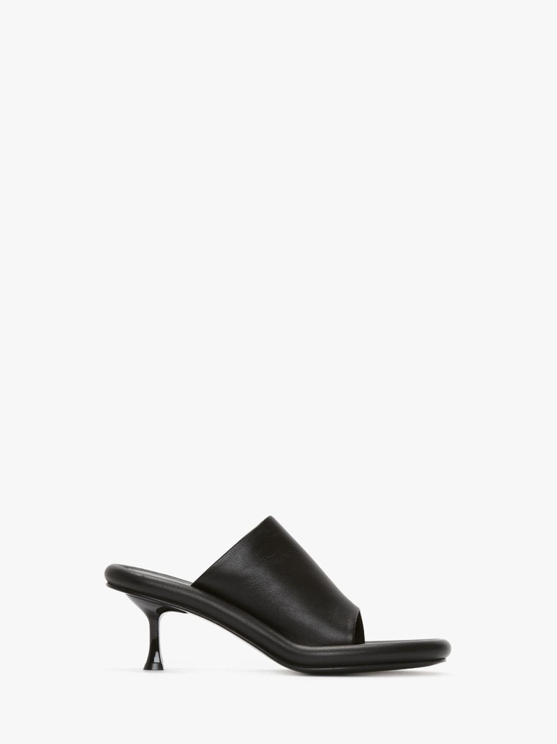 BUMPER-TUBE LEATHER KITTEN HEEL MULES 1