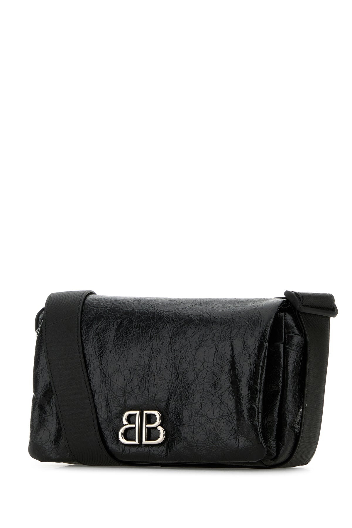 Black leather small Monaco crossbody bag - 2