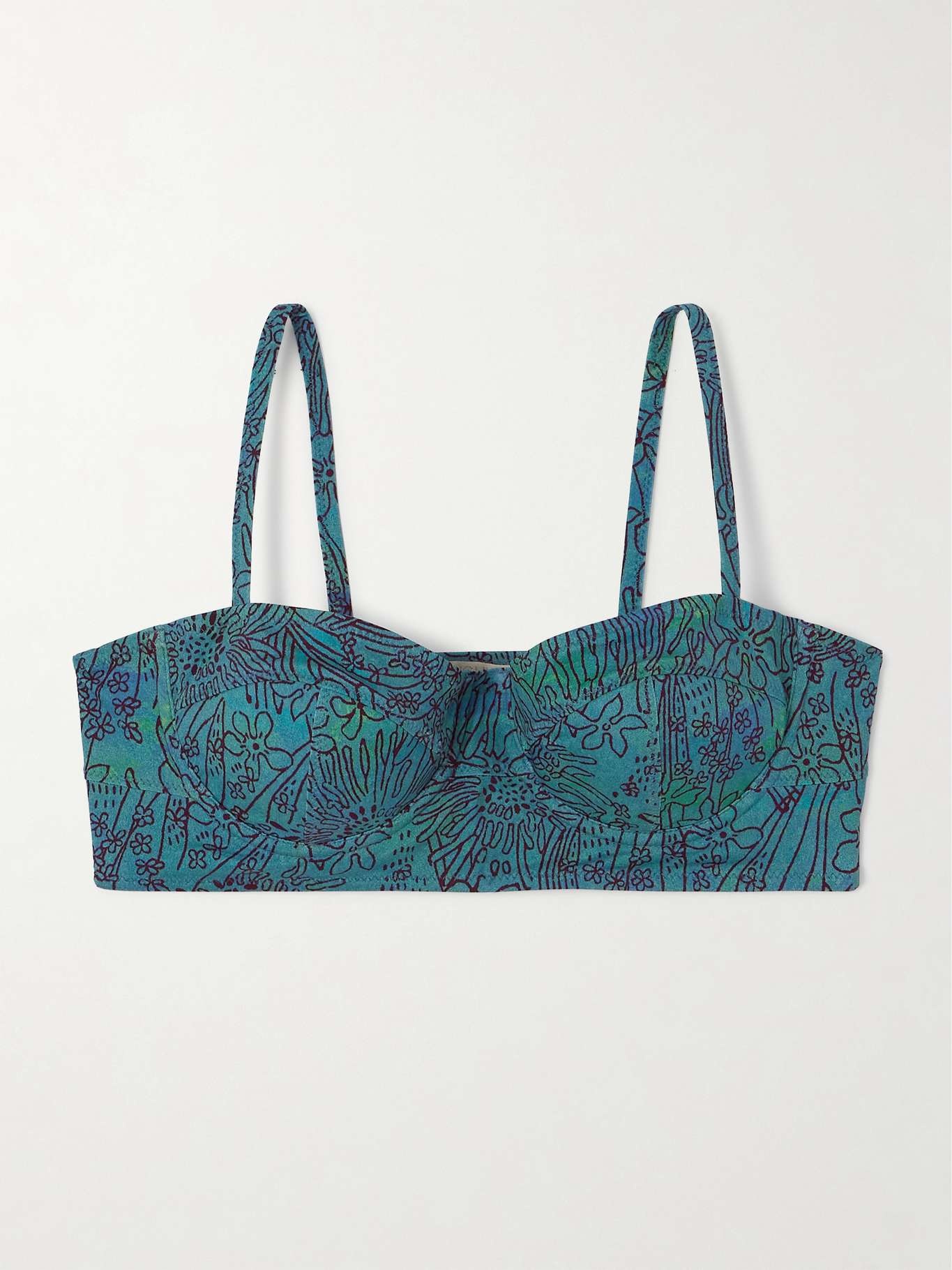 Zahara printed underwired bikini top - 1