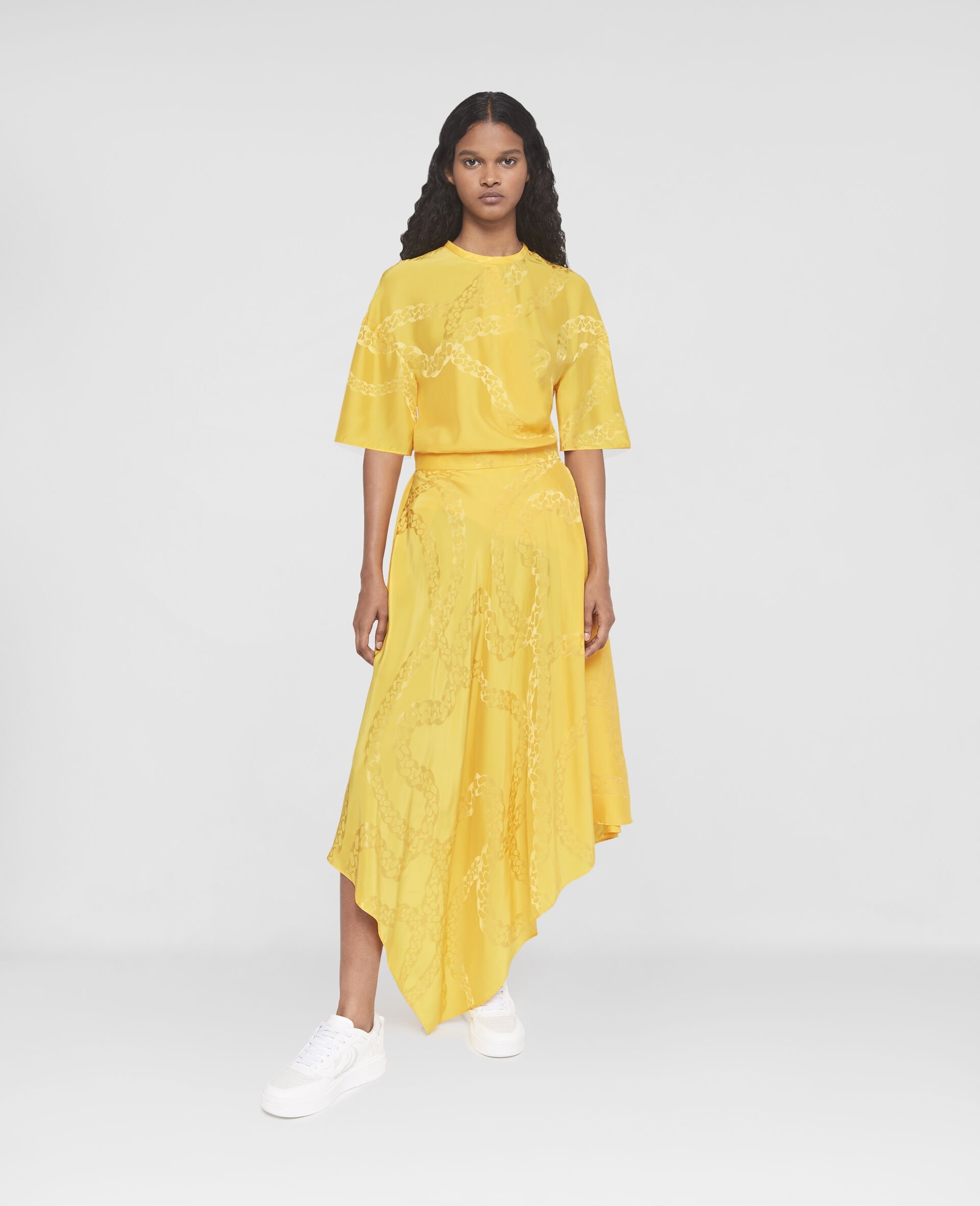 Falabella Chain Asymmetric Midi Skirt - 2