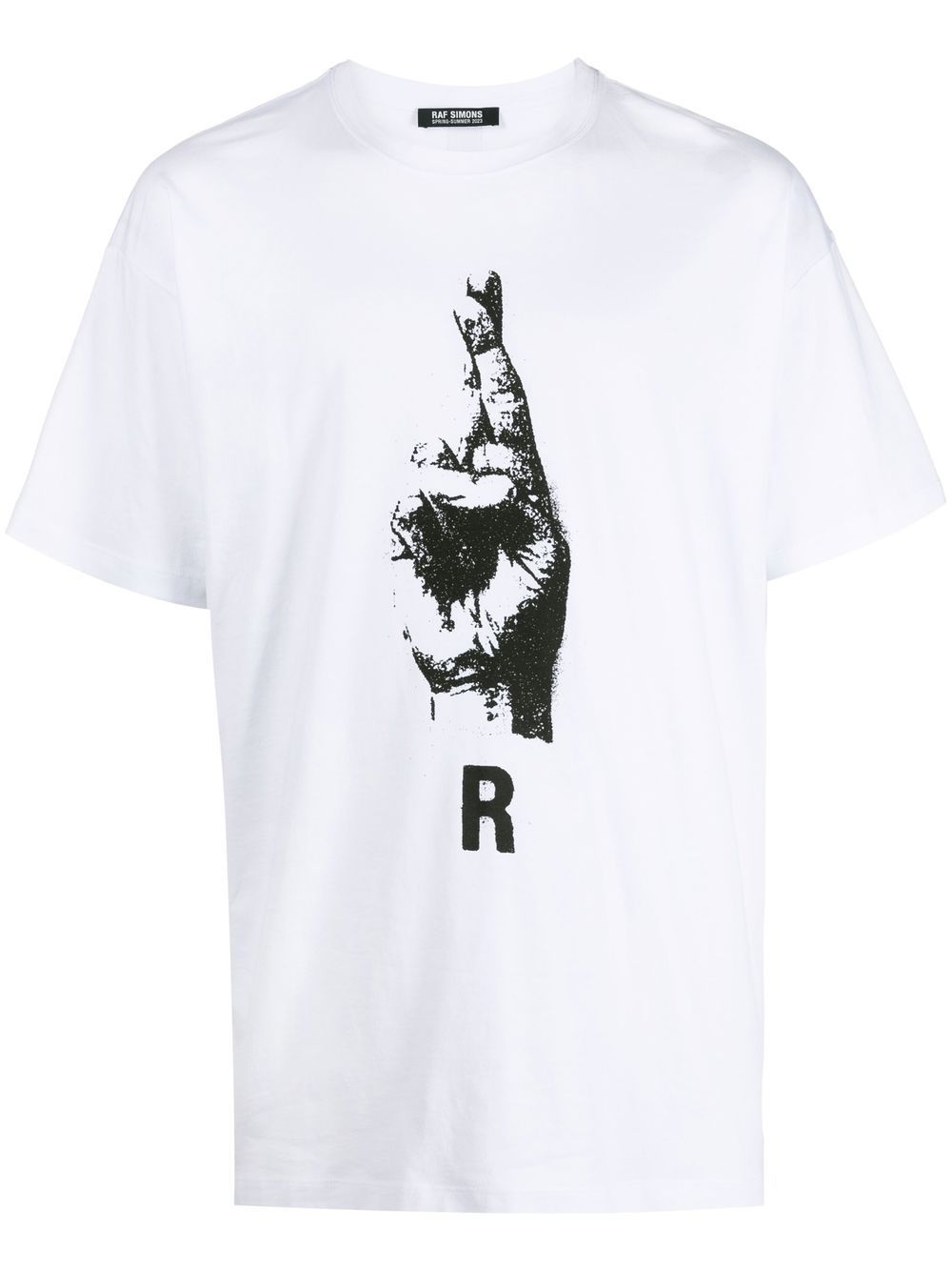 hand sign-print T-shirt - 1