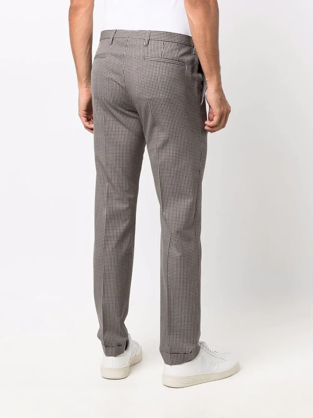 houndstooth slim-cut chinos - 4