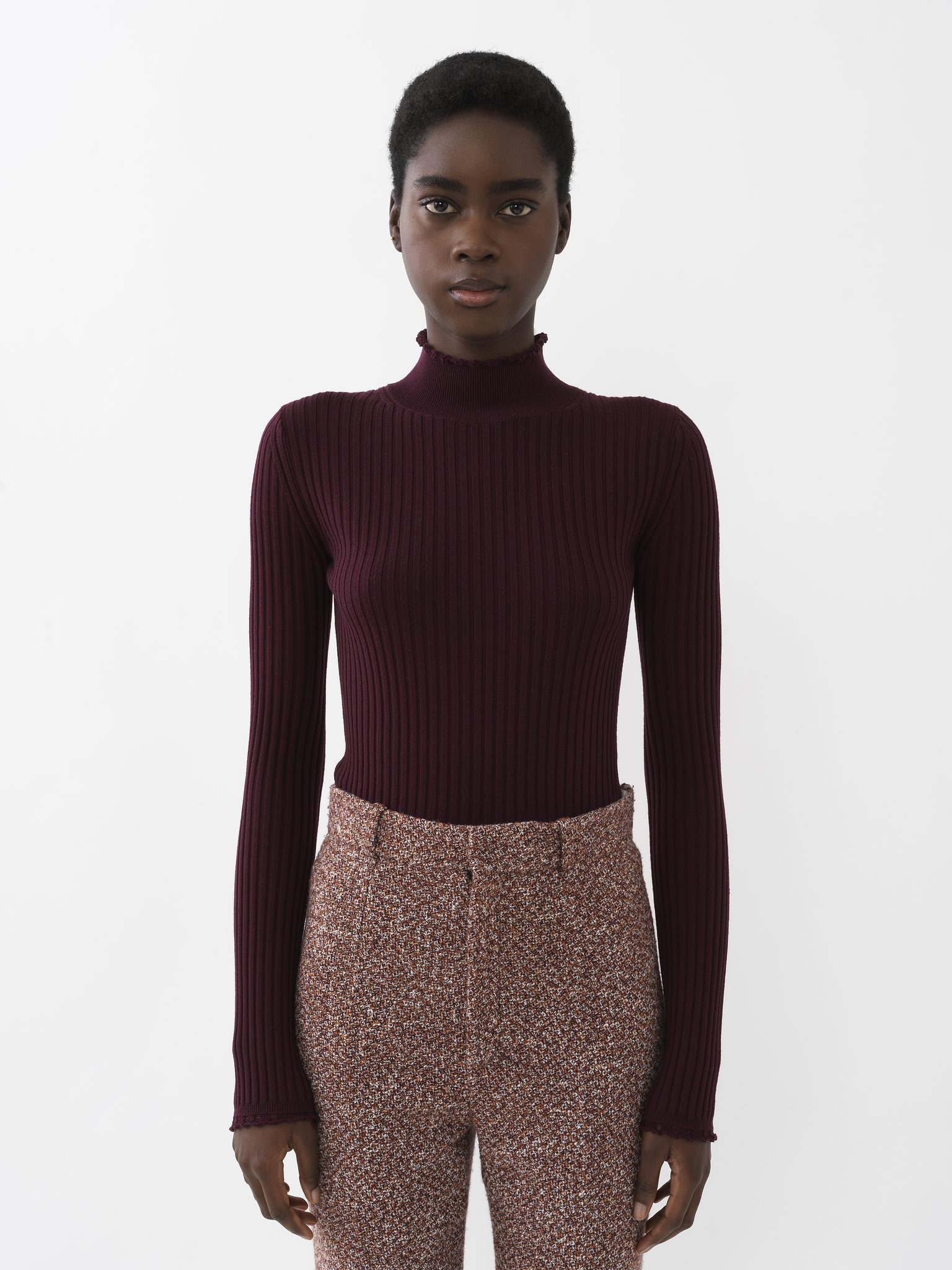 FITTED HIGH-NECK SWEATER - 2