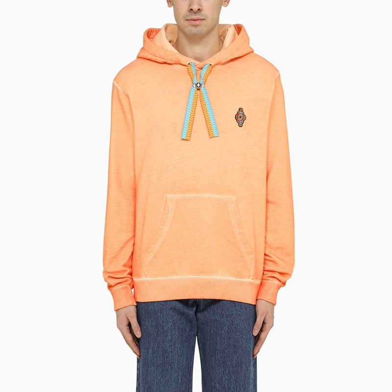 Stitch cross logo hoodie salmon - 1