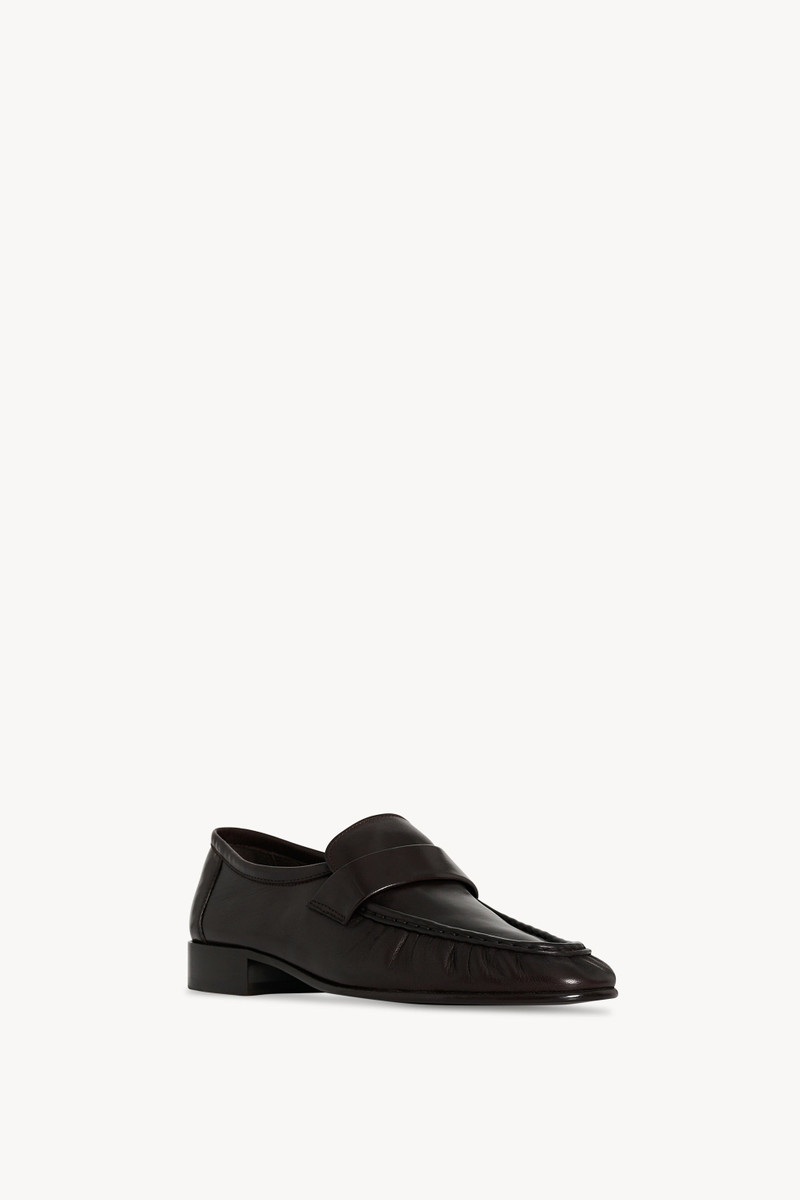 The Row Soft Loafer in Leather outlook