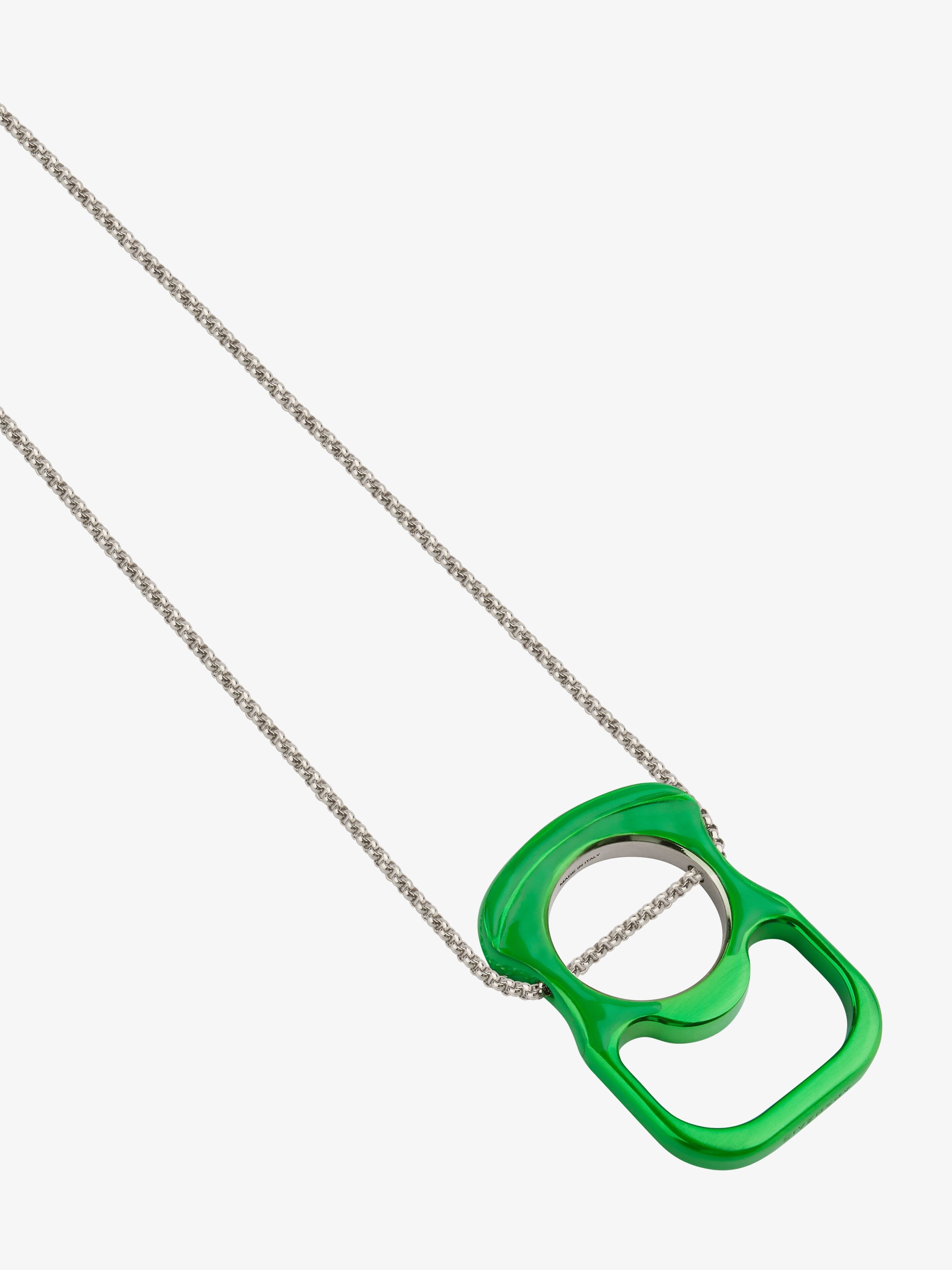 G CAN NECKLACE IN METAL AND ENAMEL - 2