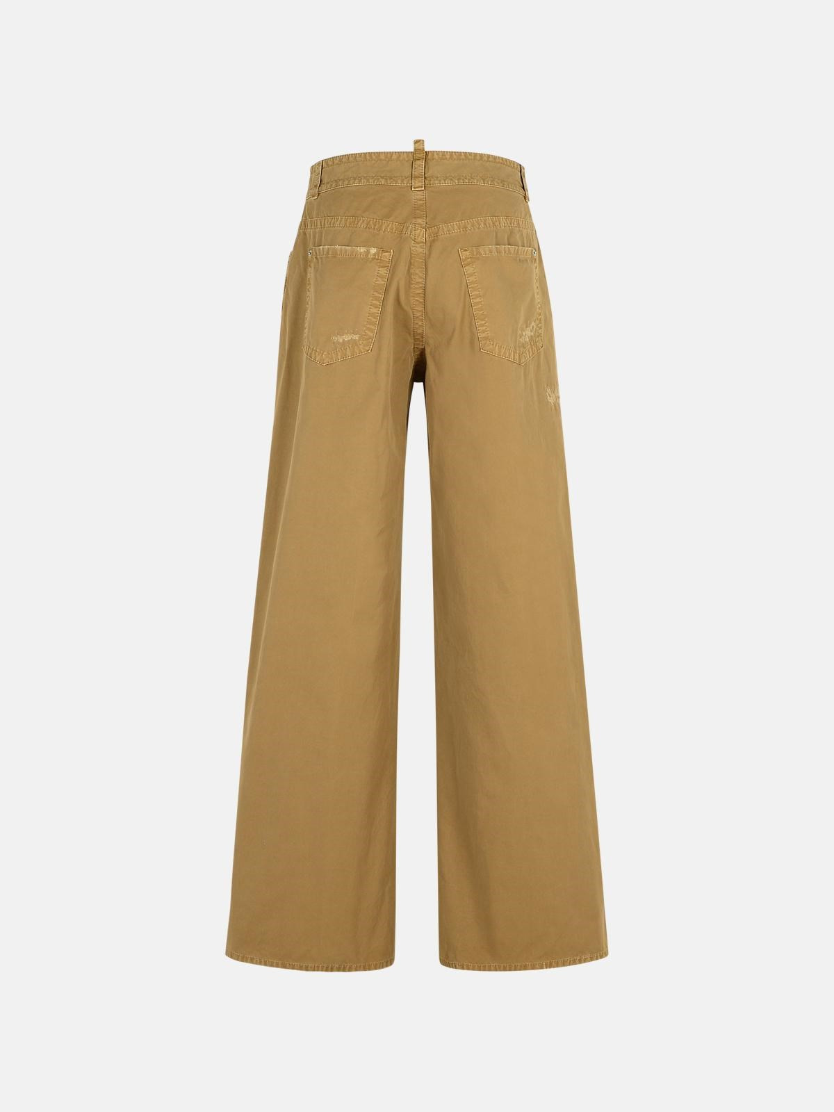 '9 TO 5' BEIGE COTTON PANTS - 3
