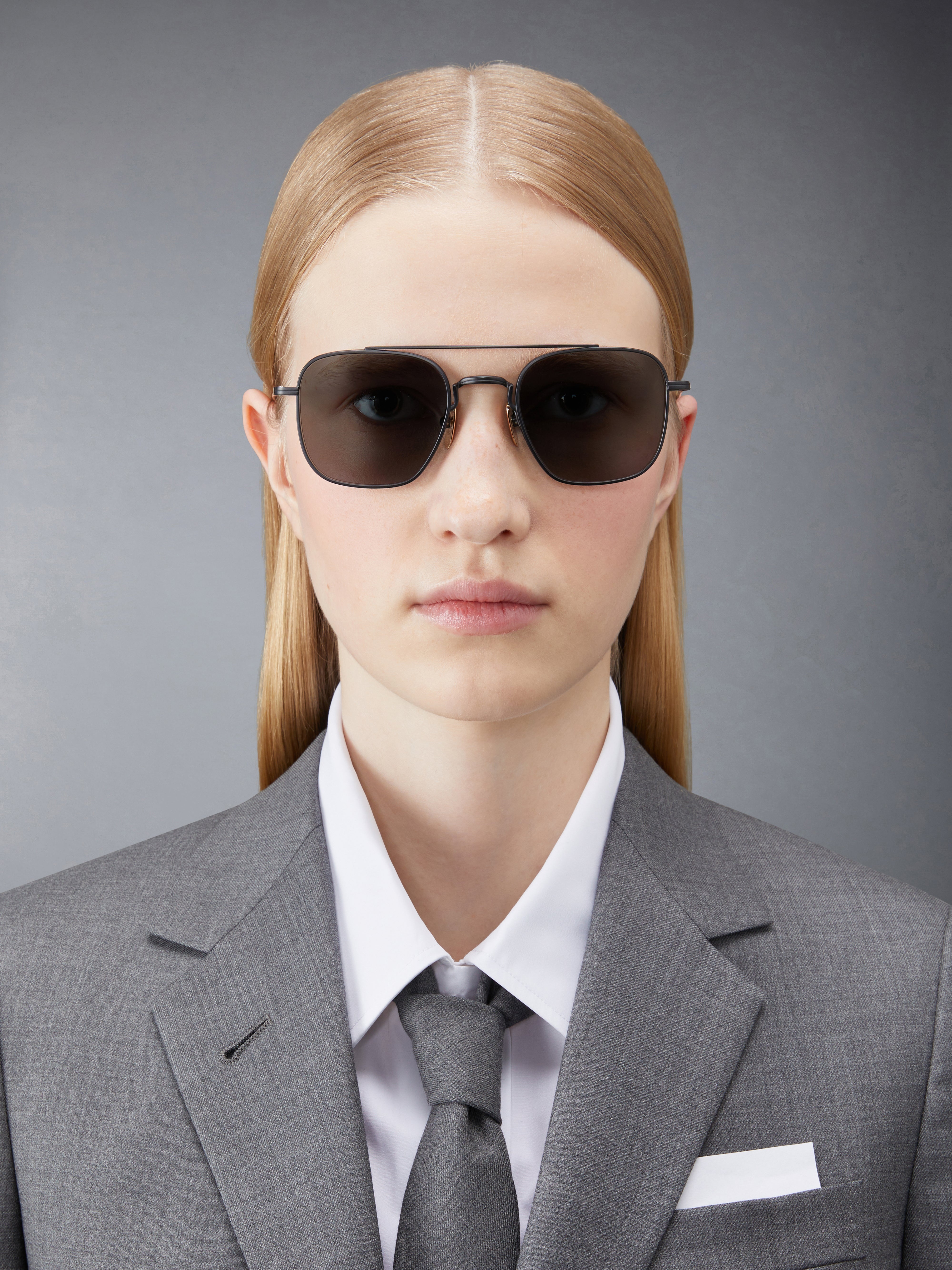 TITANIUM SQUARED AVIATOR SUNGLASSES - 2