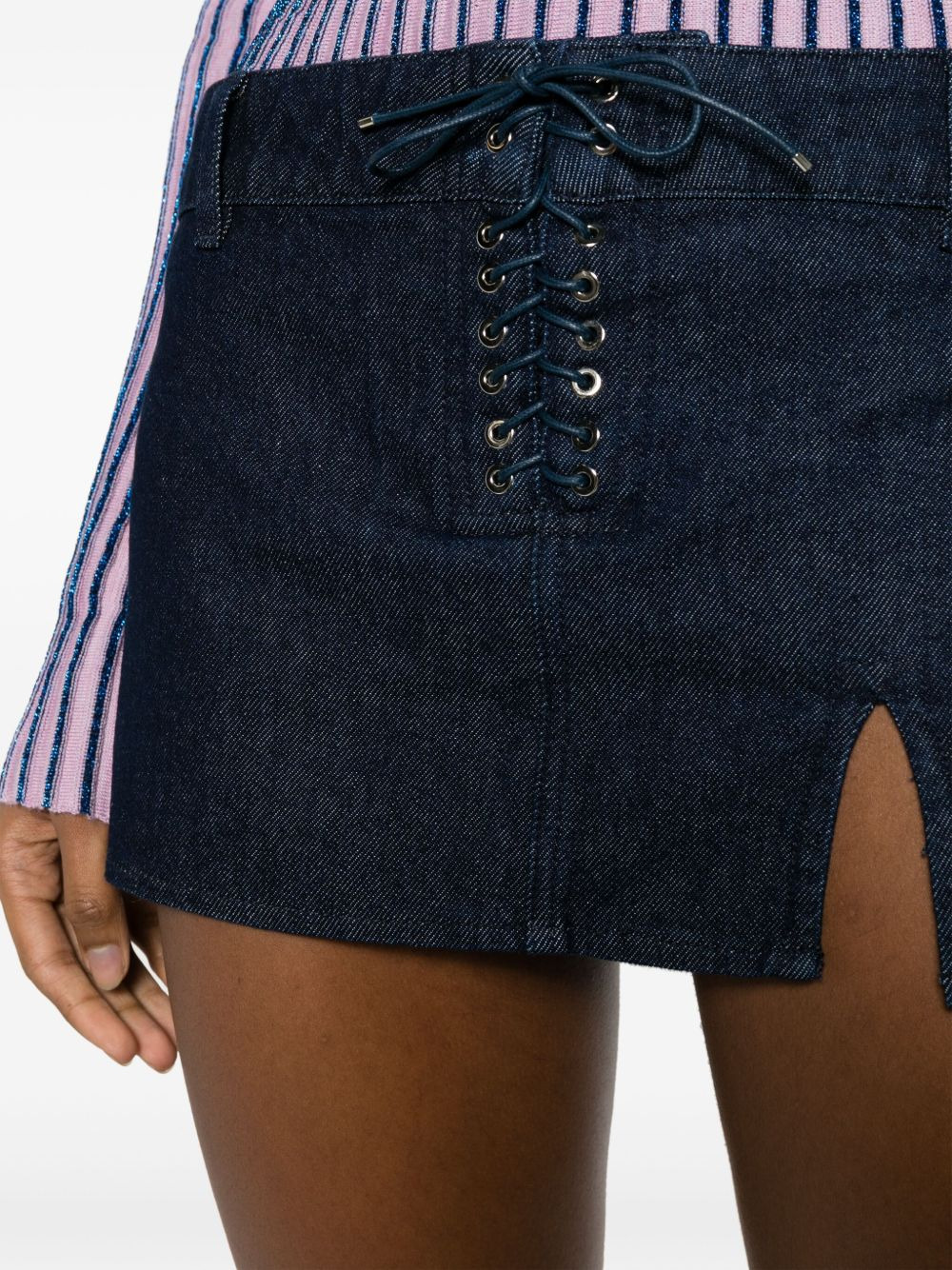 side-slit denim shirt - 5
