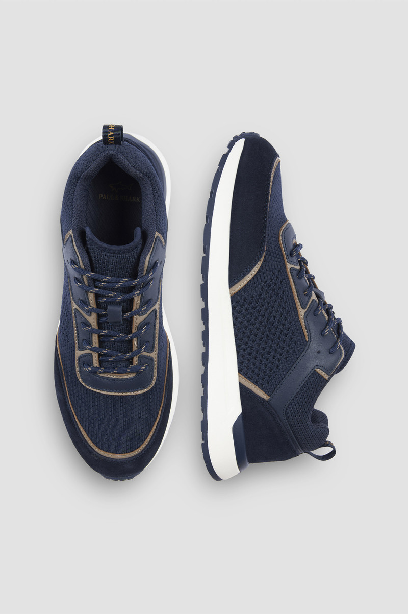 Paul & Shark KNIT AND LEATHER SNEAKERS outlook