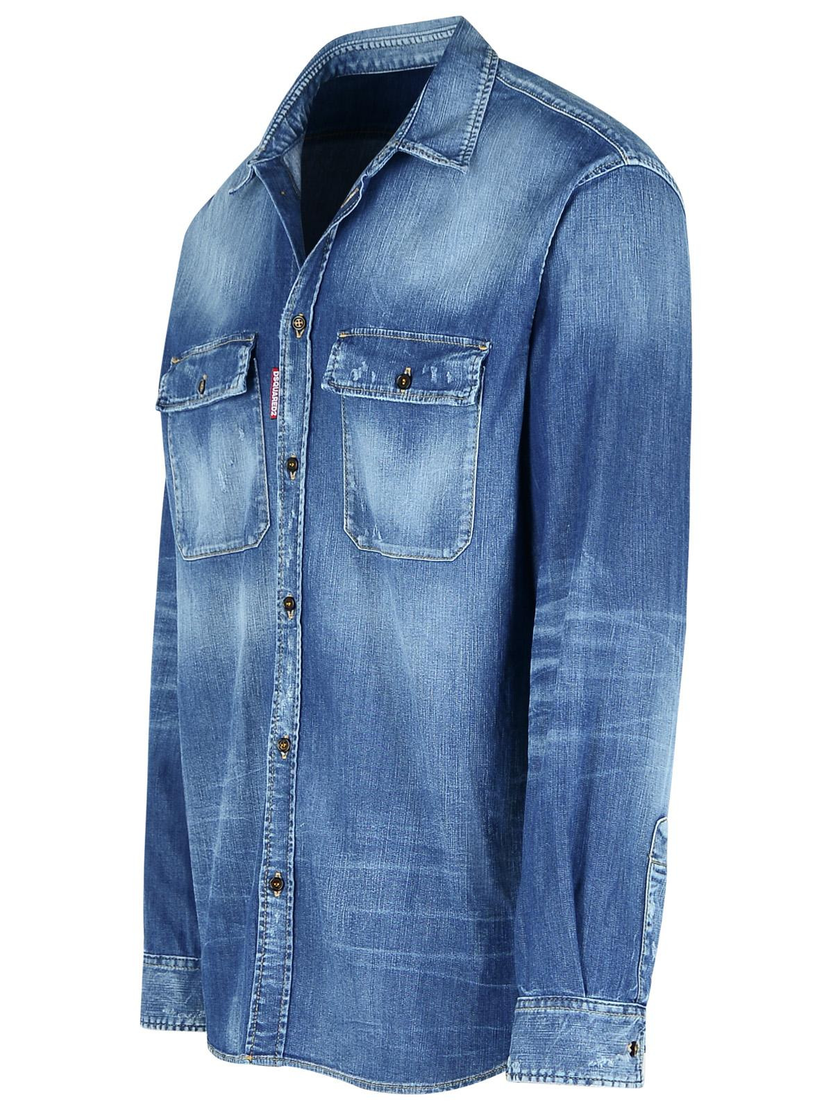 Dsquared2 Light Blue Denim Shirt Men - 2