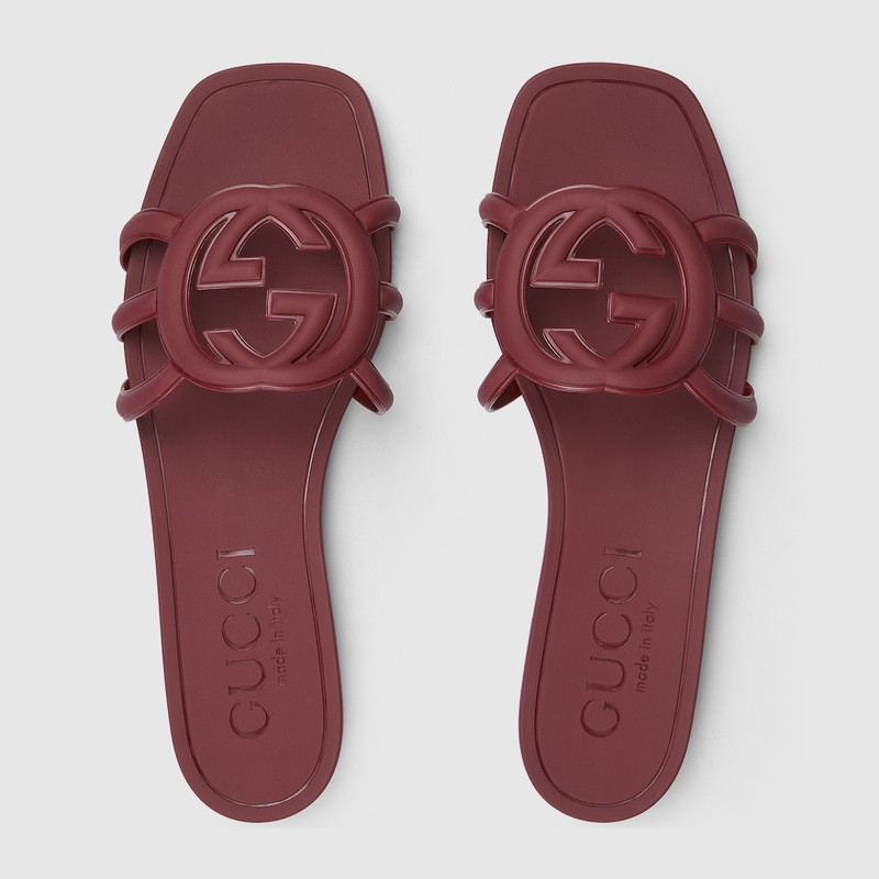 GUCCI Women's Interlocking G slide sandal outlook