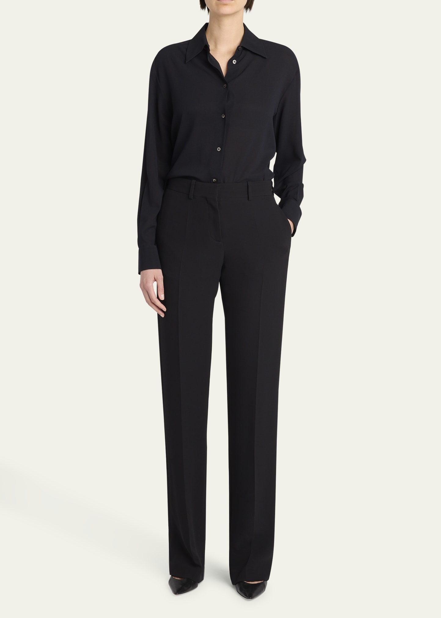 Elia Button Down Silk Blouse - 2