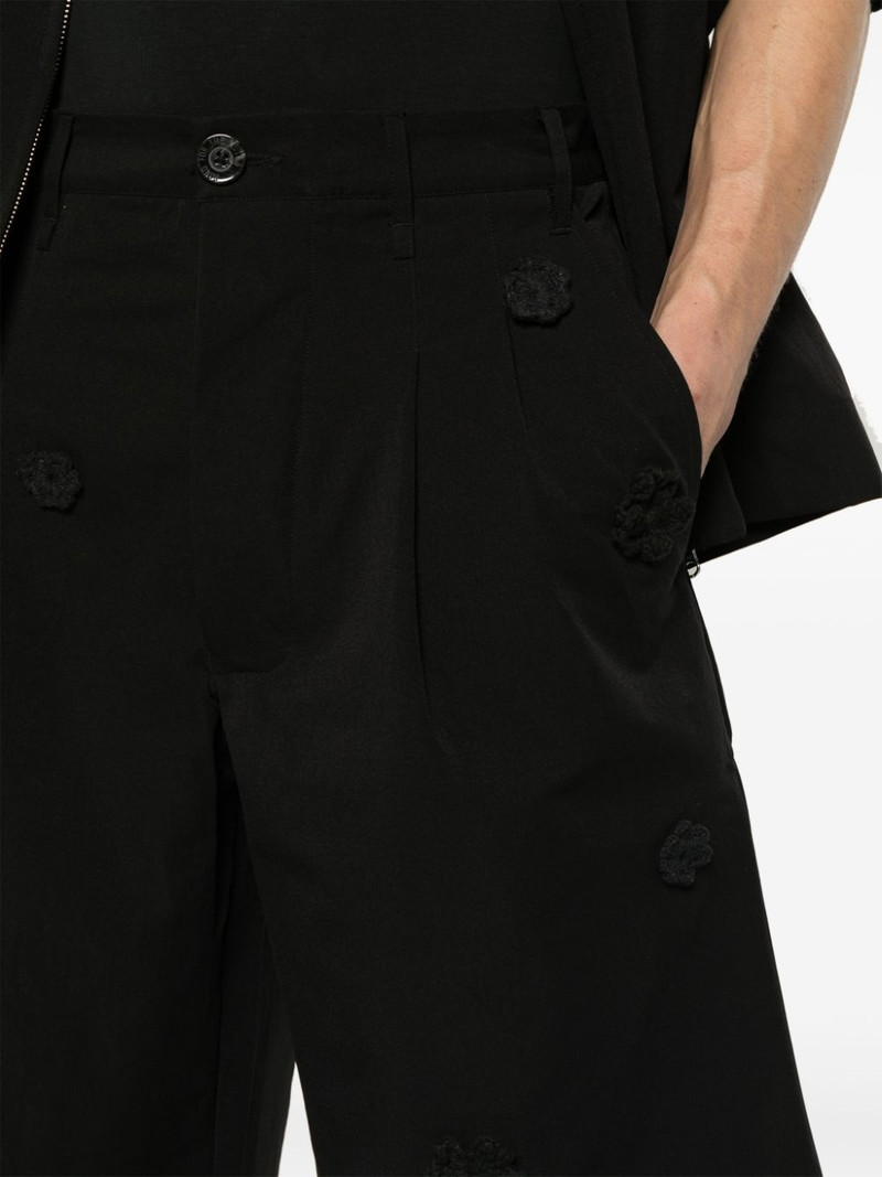 floral-appliquÃ© tailored shorts 5