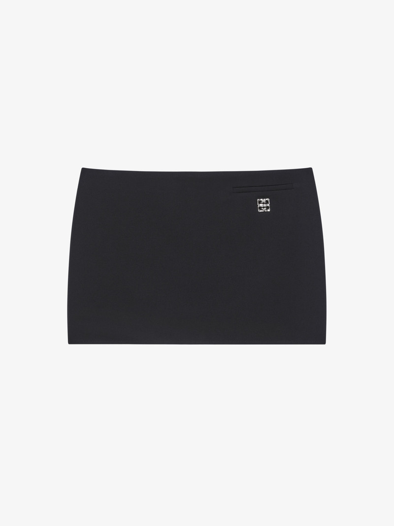MINI SKIRT IN WOOL WITH 4G DETAIL - 1
