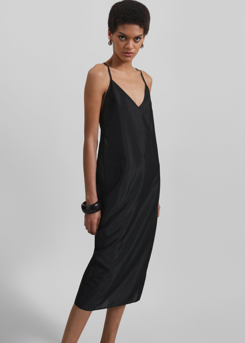 Vence Slip Dress - Black 2