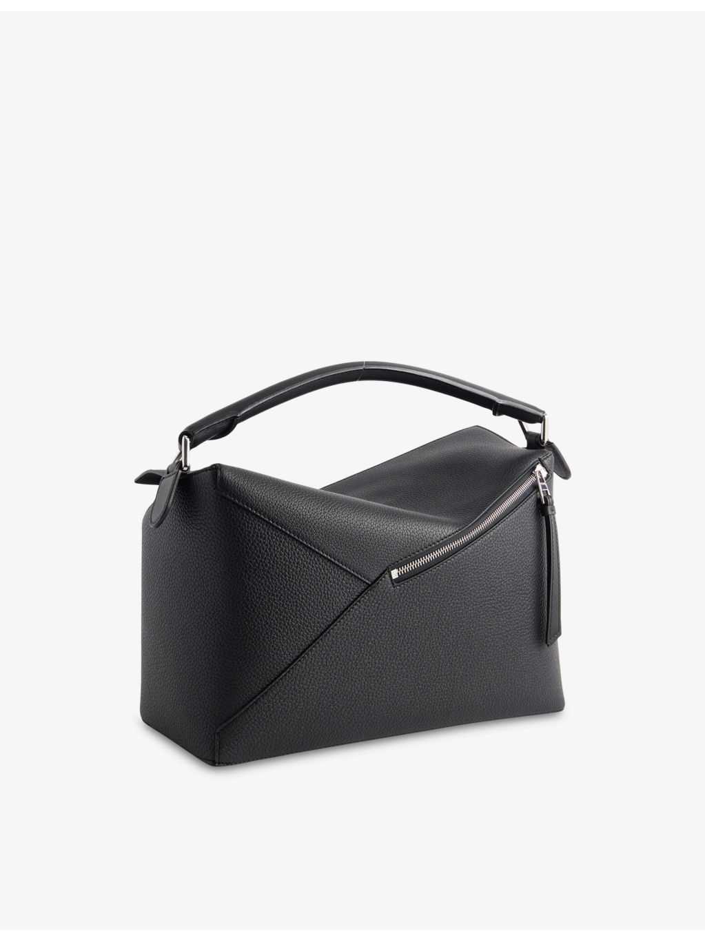 Puzzle Edge Large Leather Top-Handle Bag - 4