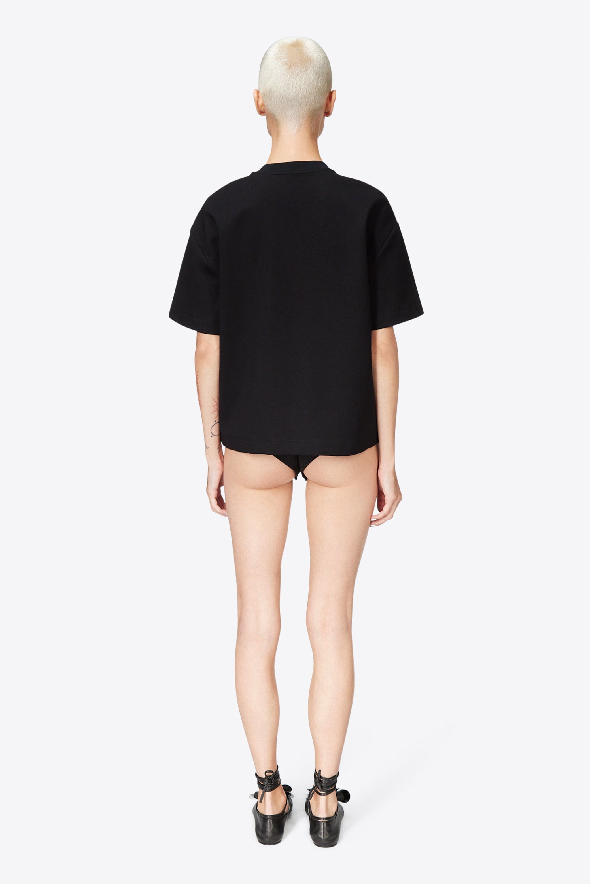 CRYSTAL EYELET RELAXED T-SHIRT - 5